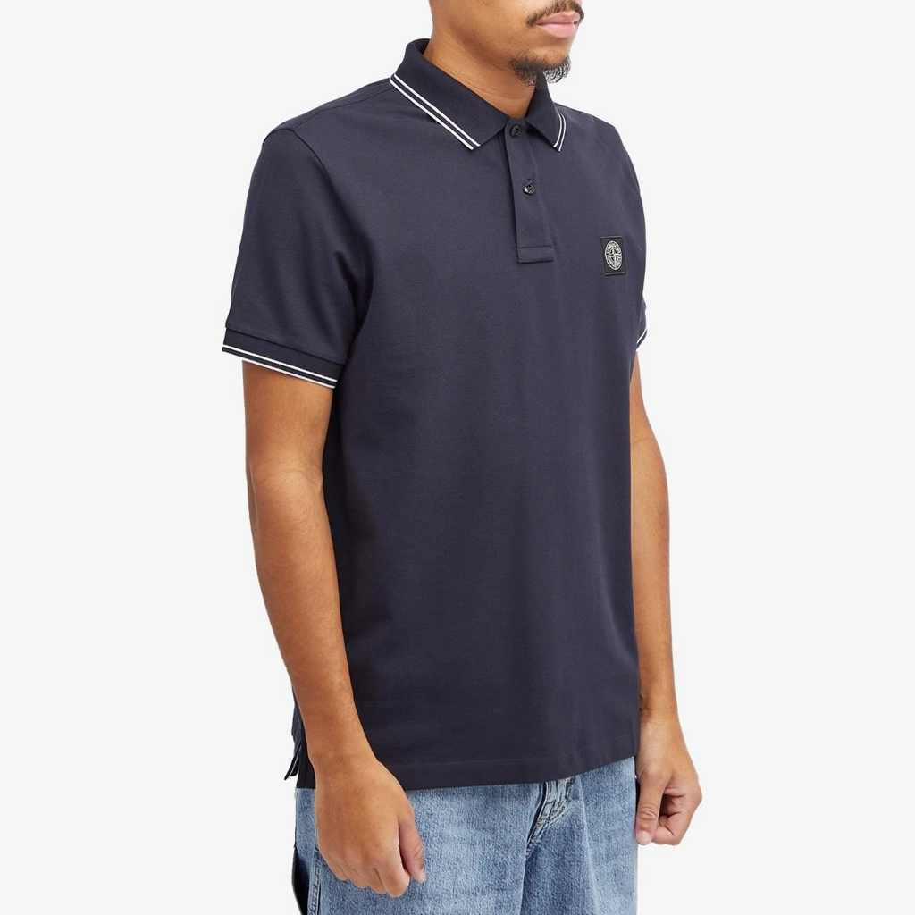 Stone Island Men's Patch Polo Navy Blue